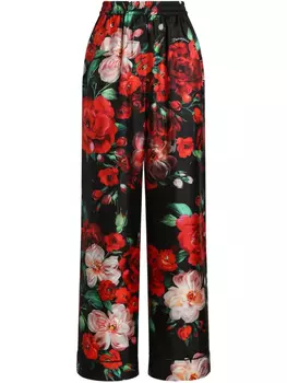 Шелковые брюки Dolce & Gabbana, черный