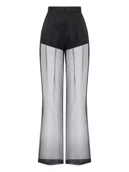 Шелковые брюки Elisabetta Franchi, черный