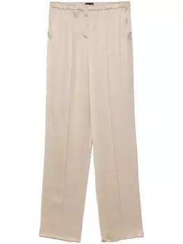 Шелковые брюки Giorgio Armani, нейтральный цвет