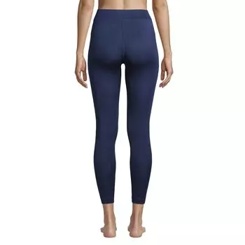 Шелковые брюки интерлок Petite Lands' End Lands' End, черный