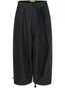 Шелковые брюки из коллаборации с Chen Man Shanghai Tang, черный