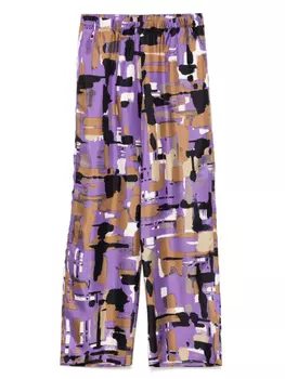 Шелковые брюки LAURA-URBINATI, фиолетовый