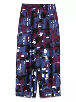 Шелковые брюки LAURA-URBINATI, синий