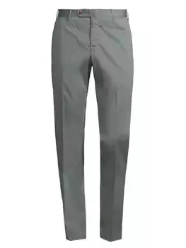 Шелковые брюки, окрашенные в готовой одежде Pt Torino, цвет blue grey