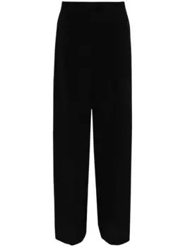 Шелковые брюки палаццо с завышенной талией JOSEPH, черный