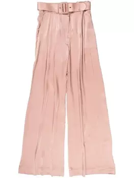 Шелковые брюки палаццо ZIMMERMANN, розовый