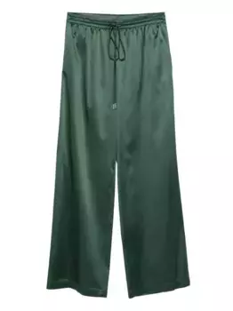 Шелковые брюки с кулиской Ermanno Scervino, зеленый