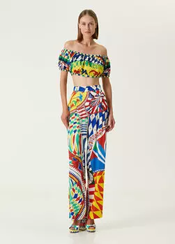 Шелковые брюки с узором carreto Dolce&Gabbana