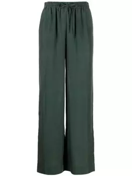 Шелковые брюки с завышенной талией P.A.R.O.S.H., зеленый