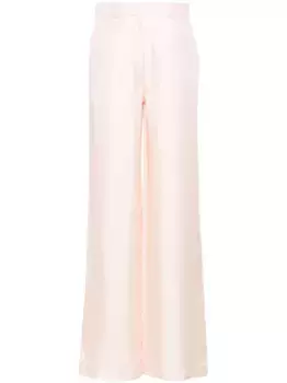 Шелковые брюки широкого кроя Lanvin, розовый