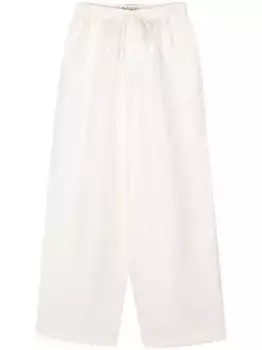 Шелковые брюки широкого кроя Rhe, нейтральный