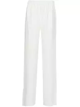 Шелковые брюки широкого кроя VALENTINO GARAVANI, белый