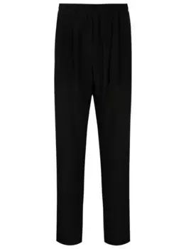 Шелковые брюки свободного кроя со складками Handred, черный