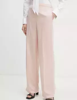 Шелковые брюки Theory, розовый