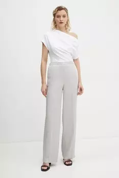 Шелковые брюки Theory, серый