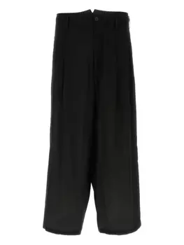 Шелковые брюки Yohji Yamamoto, черный