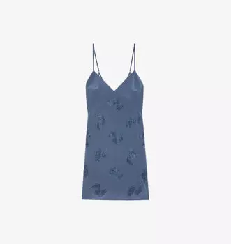 Шелковые мини-платья с декором Rameli Zadig&Voltaire, цвет officer