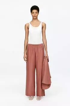 Шелковые пижамные штаны Arket, красный