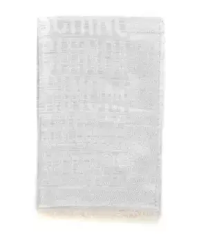 Шелковые шарфы модный палантин с деталями из люрекса и бахромой Moschino, серый