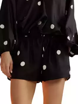 Шелковые шорты Alice в горошек Cynthia Rowley, белый