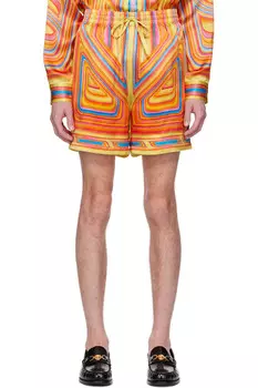 Шелковые шорты low rider Casablanca, оранжевый