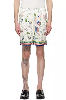 Шелковые шорты "Разбитая ваза" Casablanca, мультиколор