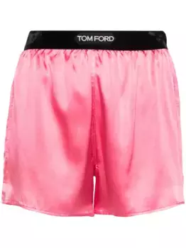 Шелковые шорты с логотипом TOM FORD, розовый