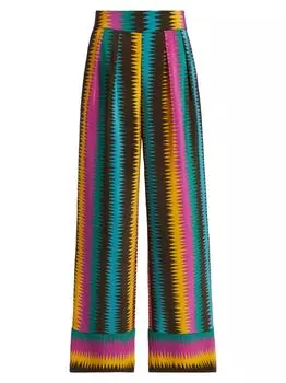 Шелковые штаны Charlene Ikat Figue