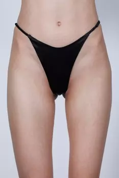 Шелковые стринги Sensee, черный