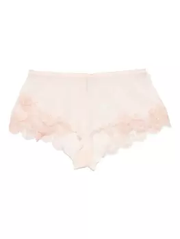 Шелковые трусы-брифы с кружевом Calais Caudry Carine Gilson, розовый