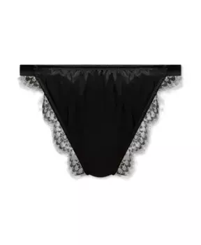 Шелковые трусы с кружевом Dolce & Gabbana, черный