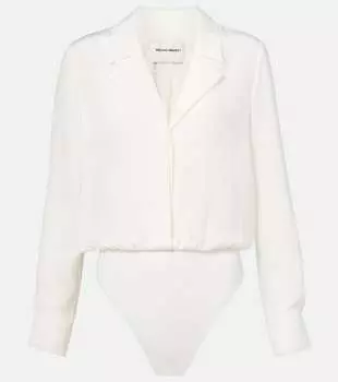 Шелковый боди Roland Mouret, белый