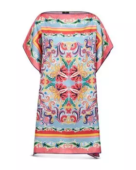 Шелковый фуляровый топ Etro, синий