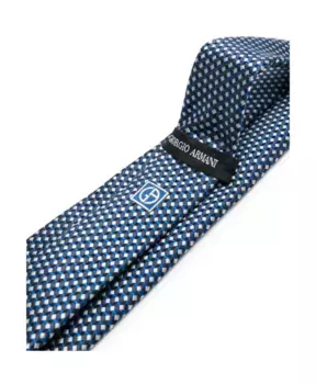 Шелковый галстук 00033c краватта Giorgio Armani, синий