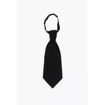 Шелковый галстук-аскот с узором пейсли Corneliani, черный