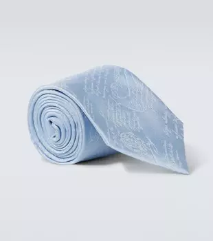 Шелковый галстук Berluti, Sky Blue