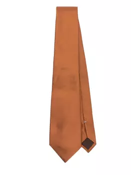 Шелковый галстук Canali, коричневый