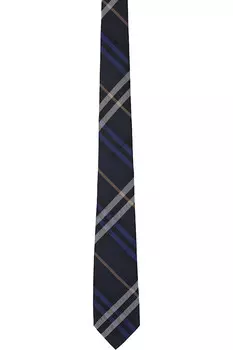Шелковый галстук Check Burberry, цвет ink