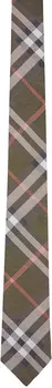 Шелковый галстук цвета хаки в клетку Burberry