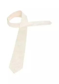 Шелковый галстук ETERNA, кремовый
