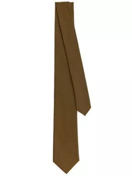 Шелковый галстук Ferragamo, зеленый
