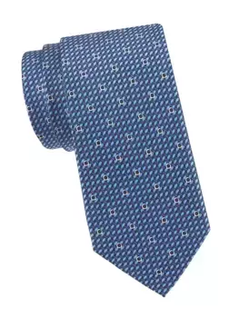 Шелковый галстук Gancini Ferragamo, синий