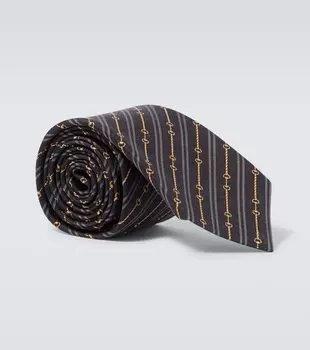Шелковый галстук Gucci, Black/Medium Grey