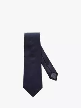 Шелковый галстук из плетеной корзины Eton, цвет Navy Blue