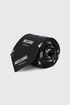Шелковый галстук Moschino, черный