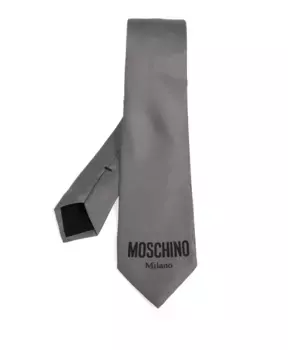 Шелковый галстук Moschino, серый