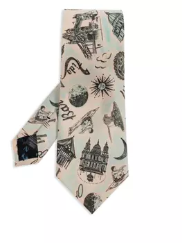 Шелковый галстук Paul Smith, белый