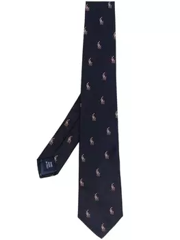 Шелковый галстук Polo Pony Polo Ralph Lauren, синий