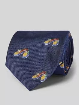 Шелковый галстук с узорчатой строчкой Polo Ralph Lauren