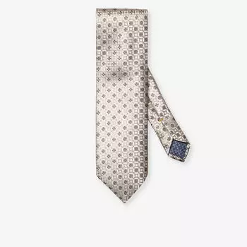 Шелковый галстук с узором Eton, бежевый